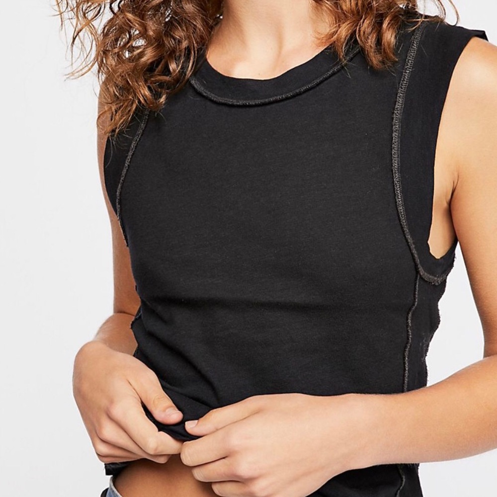 🥳New With Tags Free People Go To Tank! Black S
